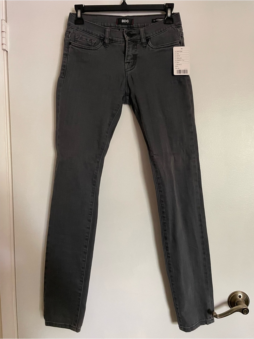 BDG Women's Skinny Jeans in Charcoal Grey Wash